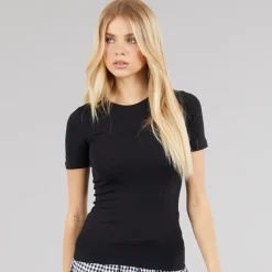 Vero Moda Damen Lulu T Shirt Schwarz