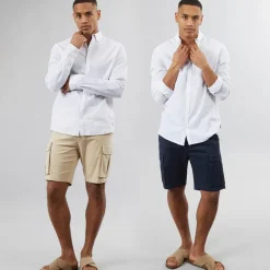 Vinson Herren Roger Shorts Zweierpack Humus/Dunkelblau