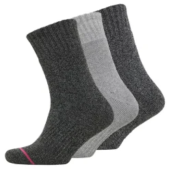 WEATHERPROOF Damen 3er Pack Thermo Socken Lila Melange/Mittelgrau/Schwarz Hell Pastell Lila