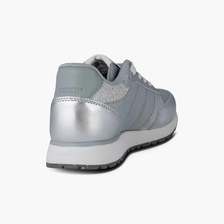 Woden Damen Ronja Metallic Sneaker 039 Silver