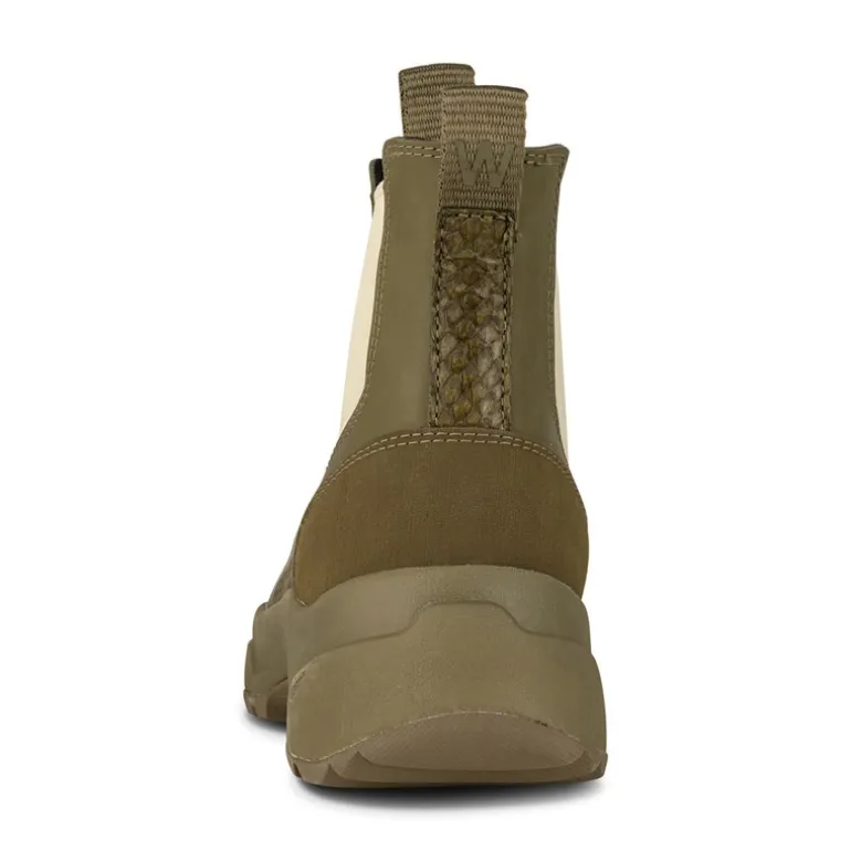 Woden Damen Siri Wasserdicht Gummi Stiefel 202 Dark Olive / Alfalfa