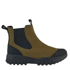 Woden Damenstiefel Magda Gummi Laufsohle 786 Dunkel Oliv / Schwarz