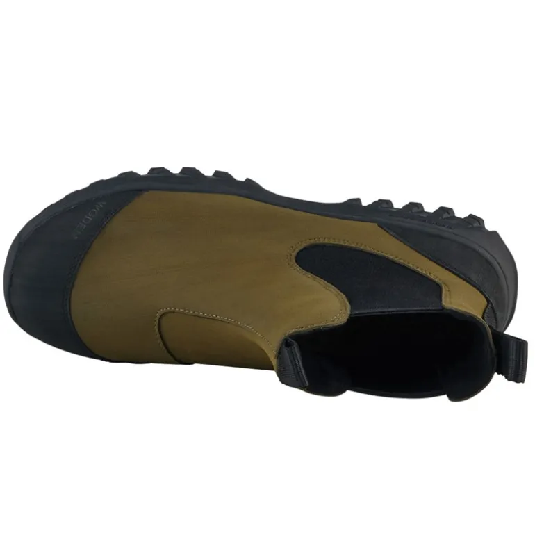 Woden Damenstiefel Magda Gummi Laufsohle 786 Dunkel Oliv / Schwarz