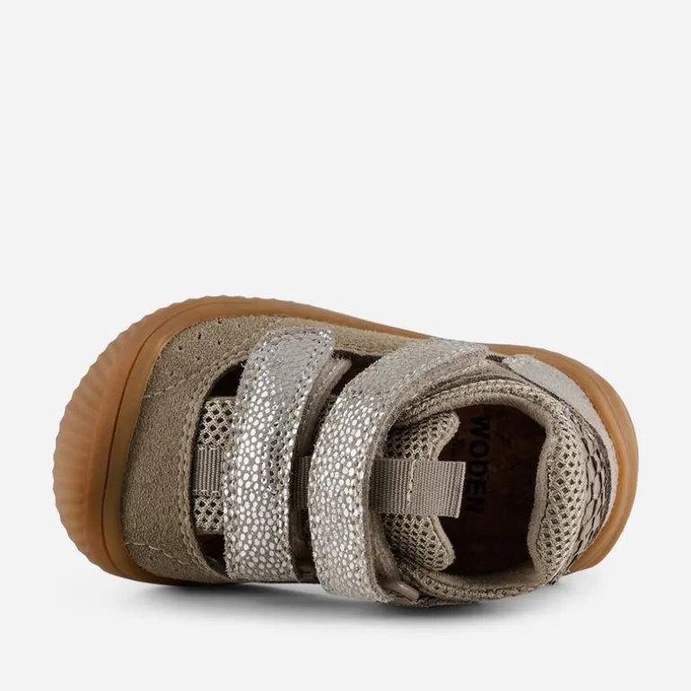 Woden Kinder Tristan Perlen Sandalen 776 Silver Mink