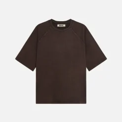 Woodbird Blake T Shirt mit gewaschenem Logo Braun