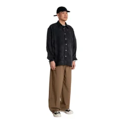 Woodbird Herren Buzo Paisley Hemd Schwarz