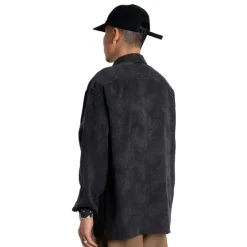 Woodbird Herren Buzo Paisley Hemd Schwarz