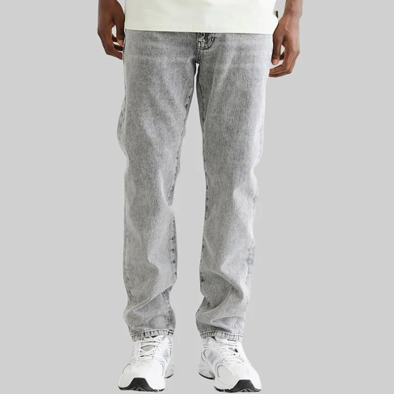 Woodbird Herren Doc Regular Tapered Jeans Grau