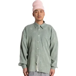 Woodbird Herren Hemd Paisley Grau Grün Grey-Green