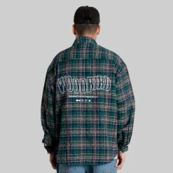 Woodbird Herren Jong Em kariertes Hemd Green Check