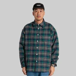 Woodbird Herren Jong Em kariertes Hemd Green Check