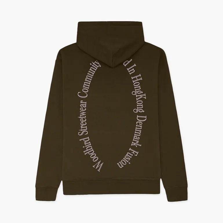 Woodbird Herren Pacs Founded Hoodie Dark Brown
