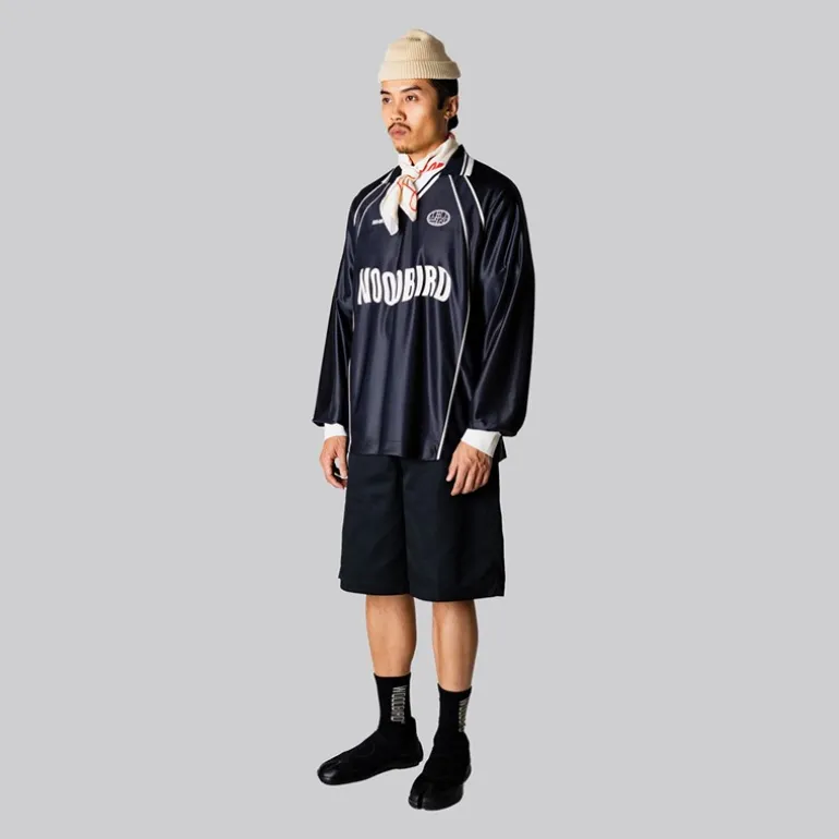 Woodbird Herren Taka Langarm Poloshirt Schwarz
