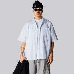 Woodbird Herren Wang Wok Hemd Light Blue