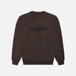 Woodbird Zhang Wasch Sweatshirt mit Logo Braun