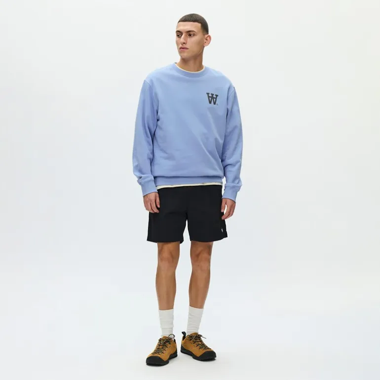 Wood Wood Herren Noel Brust Druck Sweatshirt Azurine