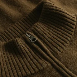 Wood Wood Herren Tay Halb Reißverschluss Pullover Desert Palm