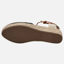 Wrangler Damen Bela Knöchelriemen Keilabsatz Sandalen Schwarz